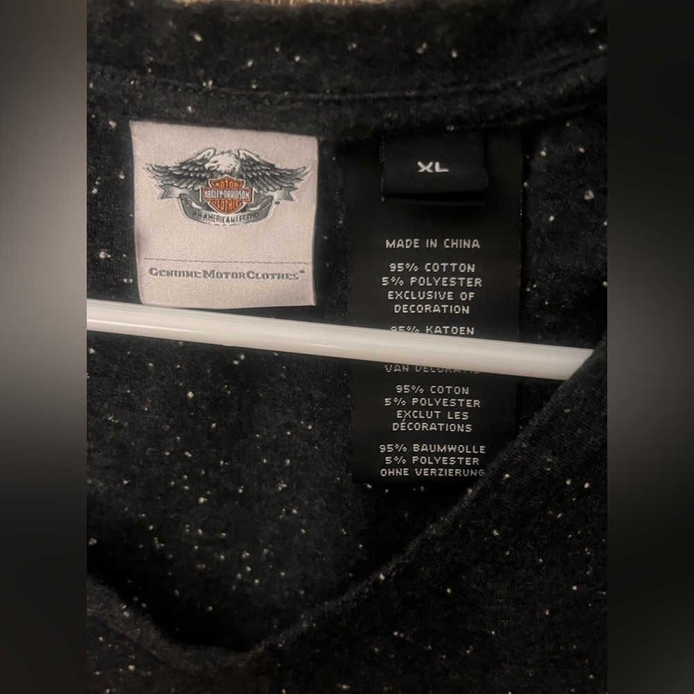 Harley-Davidson Speckled Black T-Shirt - Picture 2 of 4